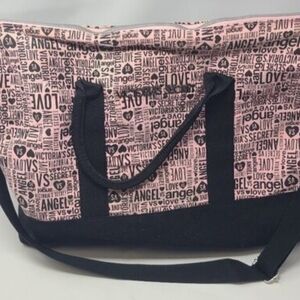 Victoria's Secret Limited Edition  Black and Pink Tote/ Duffle  Bag
